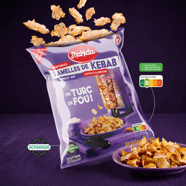 Mahida Food - Lamelles Kebab Poulet Broche 800g